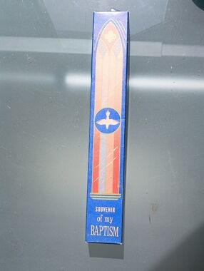 Vintage Baptism Purification Candle